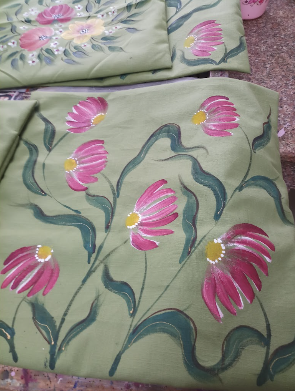 Hand painted bedsheet