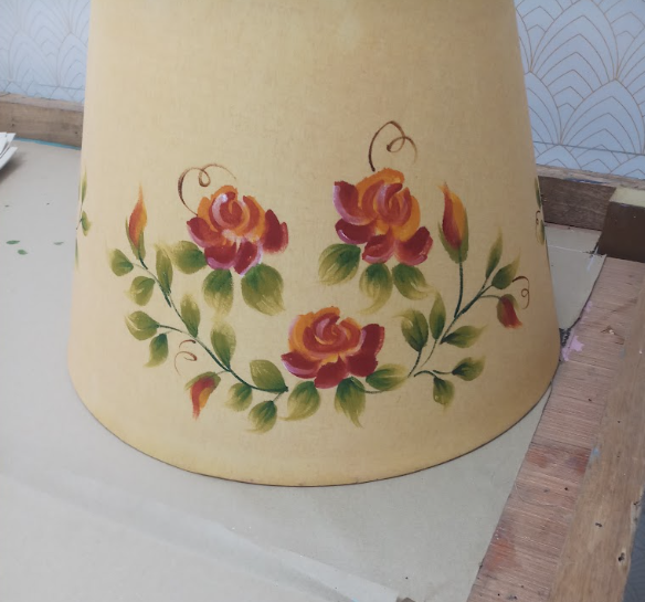 Painted lampshade
